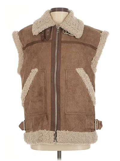 Pre-owned Topshop Vest In Brown