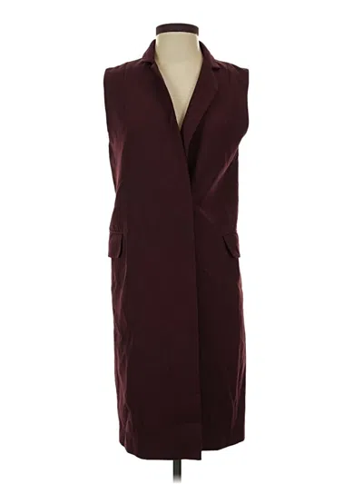 Pre-owned Topshop Vest In Burgundy