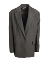 Topshop Woman Blazer Khaki Size 10 Polyester, Viscose, Elastane In Beige