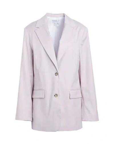 Topshop Woman Blazer Lilac Size 14 Polyester, Viscose, Elastane In Purple