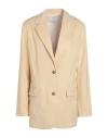 Topshop Woman Blazer Pastel Yellow Size 12 Polyester, Viscose, Elastane In Yellow
