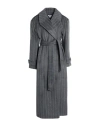 Topshop Woman Coat Grey Size 0 Synthetic Fibers, Wool, Cotton In Grey