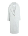 Topshop Woman Coat Light Grey Size M Polyester, Viscose In Grey