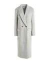 Topshop Woman Coat Light Grey Size S Textile Fibers, Viscose, Nylon, Wool, Cotton In Grey