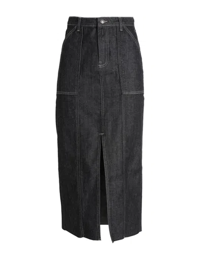 Topshop Denim Skirts In Black
