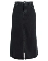 Topshop Woman Denim Skirt Black Size 10 Cotton In Black