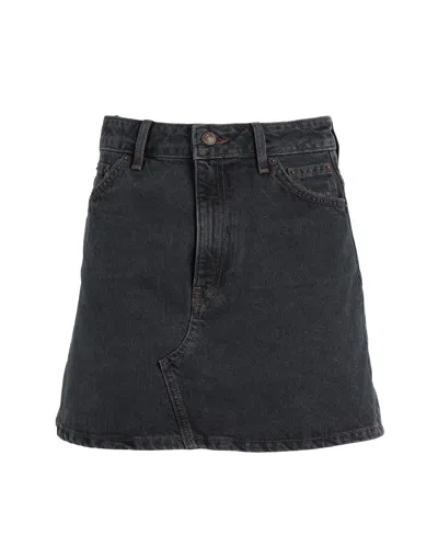 Topshop Denim Skirts In Grey