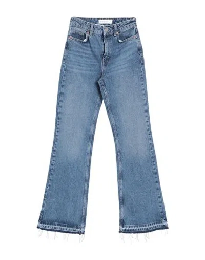 Topshop Woman Denim Pants Blue Size 32w-32l Cotton