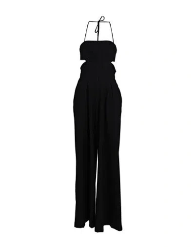 Topshop Woman Jumpsuit Black Size 14 Viscose, Polyester, Elastane