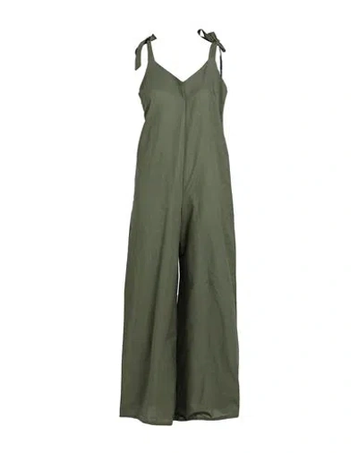 Topshop Woman Jumpsuit Military Green Size 0 Cotton