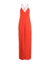 Topshop Woman Jumpsuit Orange Size 12 Viscose In Orange