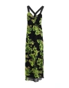 Topshop Woman Long Dress Black Size 0 Polyester In Black