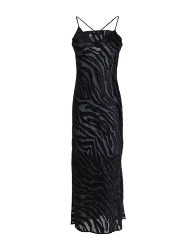 Topshop Long Dresses In Black