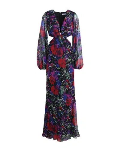 Topshop Woman Long Dress Black Size 12 Polyester