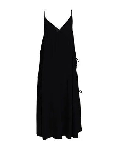 Topshop Woman Long Dress Black Size 0 Viscose