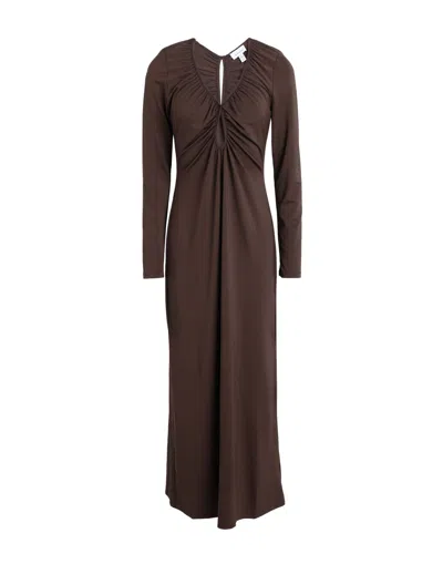 Topshop Long Dresses In Brown