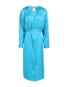 Topshop Woman Midi Dress Azure Size 8 Polyester, Elastane In Blue