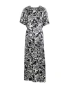 Topshop Woman Long Dress Black Size 2 Viscose In Black