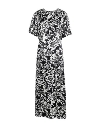 Topshop Woman Long Dress Black Size 2 Viscose