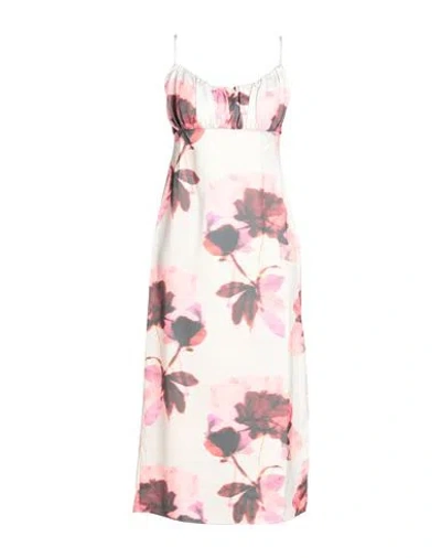 Topshop Woman Midi Dress Light Pink Size 10 Polyester, Elastane
