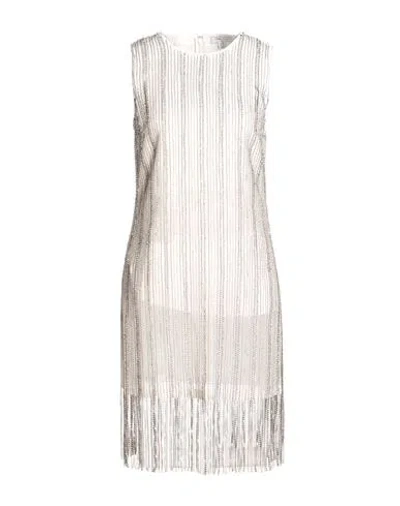 Topshop Woman Short Dress White Size 12 Polyester