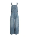 Topshop Woman Overalls Blue Size 10 Cotton In Blue