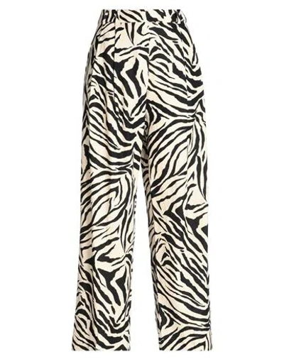Topshop Woman Pants Cream Size 10 Linen, Viscose In White