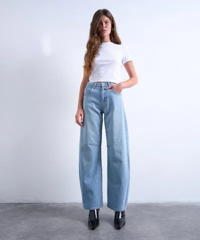 TOPSHOP TOPSHOP WOMEN'S BLEACH BARREL JEANS