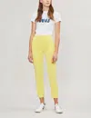 Topshop Women's Cropped Lemon Pants In Yellow In Yellow