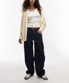 Topshop Women's Raw Indigo Cinch Low-rise Jeans In Multi