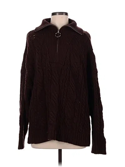 Pre-owned Topshop Wool Pullover Sweater In Brown