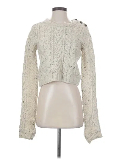 Pre-owned Topshop Wool Pullover Sweater In Ivory