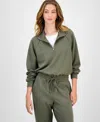 Topson Downs Juniors' Half-zip Scuba Sweatshirt In Green