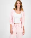 Topson Downs Juniors' Zip-up Scuba Sweatshirt In Pink