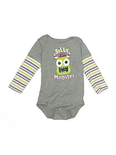 Pre-owned Topsville Kids' Long Sleeve Onesie In Gray
