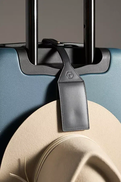 Toptote Leather Luggage Tag Hat Clip In Black