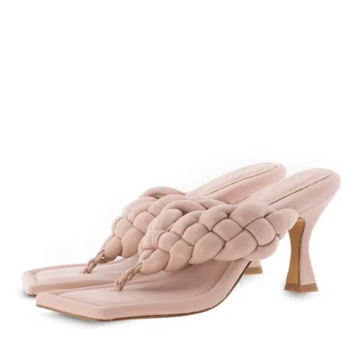 Toral Braided Leather Sandal In Pink In Beige
