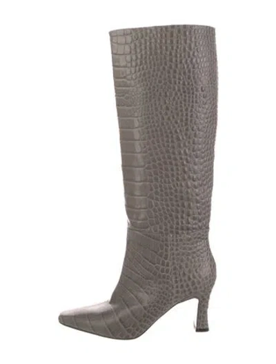 Pre-owned Toral Leather Boots In Gray