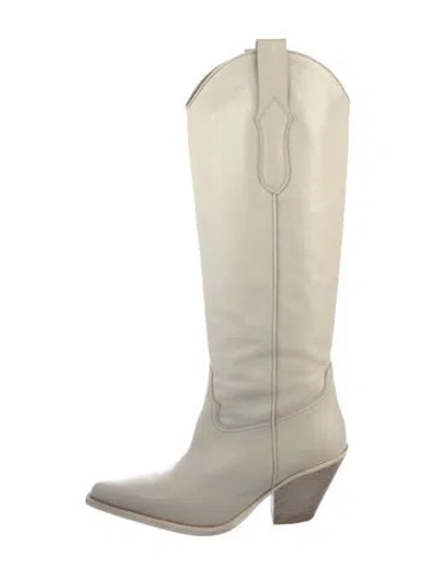 Pre-owned Toral Leather Riding Boots In Neutral