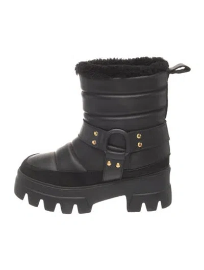 Pre-owned Toral Leather Snow Boots In Black