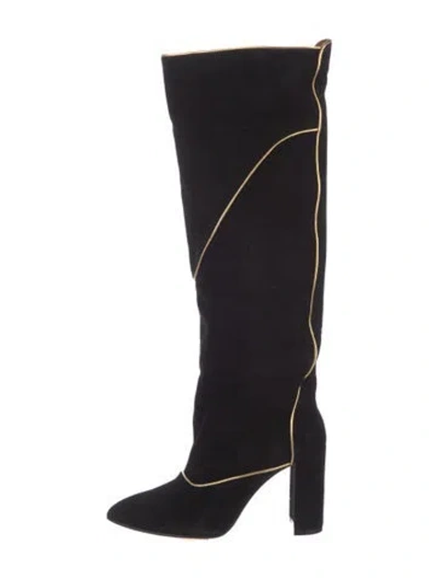 Pre-owned Toral Suede Striped Boots In Multi