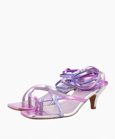 Toral Women's Metallic Sandal In Mauve In Purple
