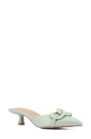 Torgeis Agustina Kitten Heel Mule In Green