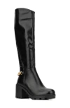 Torgeis Athena Lug Sole Chain Boot In Black