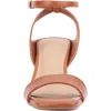 Torgeis Candida Ankle Strap Block Heel Sandal In Cognac