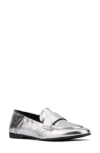 Torgeis Carleigh Moc Toe Loafer In Silver