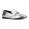 Torgeis Carleigh Womens Moc Closed Toe Loafers In Silver