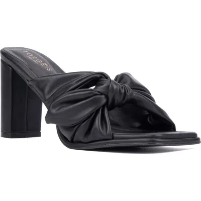 Torgeis Deanna Knotted Sandal In Black