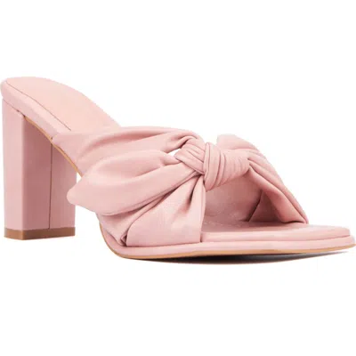 Torgeis Deanna Knotted Sandal In Blush