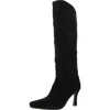 Torgeis Donatella Womens Laceless Manmade Knee-high Boots In Black